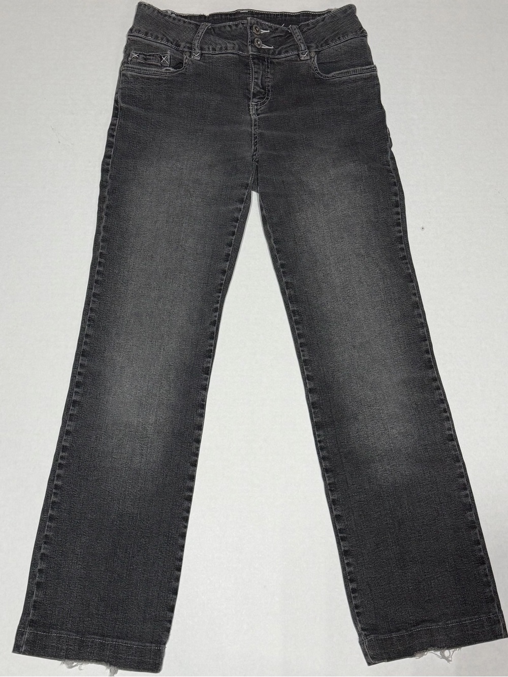 Women's Y2K Straight-Leg Jeans — Charcoal Gray